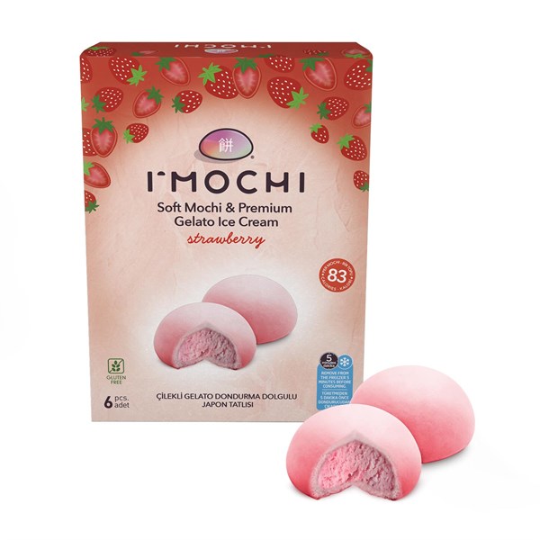 I'Mochi Çilekli Dondurmalı Mochi 6 Adet